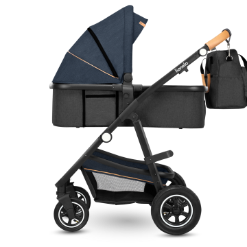 Lionelo Amber 2 w 1 Blue Navy — wózek wielofunkcyjny