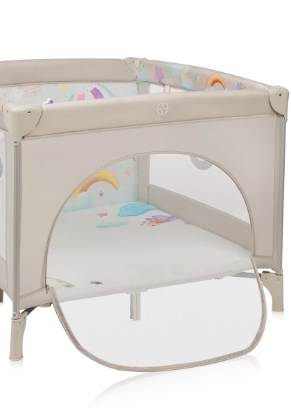 Kojec dziecięcy Mille Plus Grey Beige - Lionelo