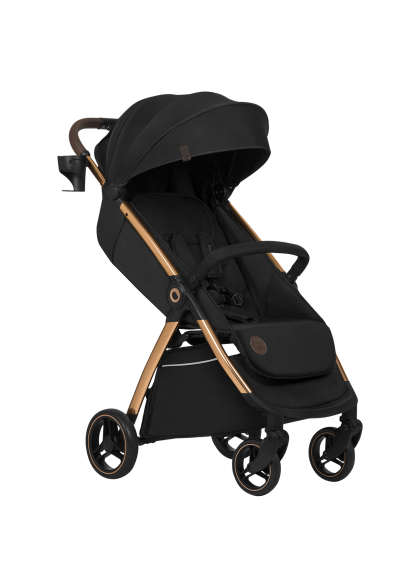 Wózek spacerowy 8,5 kg, składanie jedną ręką, amortyzowany - Ingrid Black Onyx - Lionelo