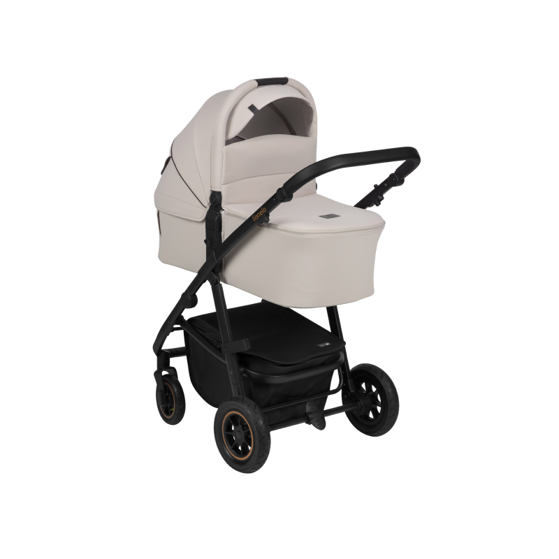 Lionelo Amber Plus 3 w 1 Beige Sand — Wózek wielofunkcyjny z fotelikiem