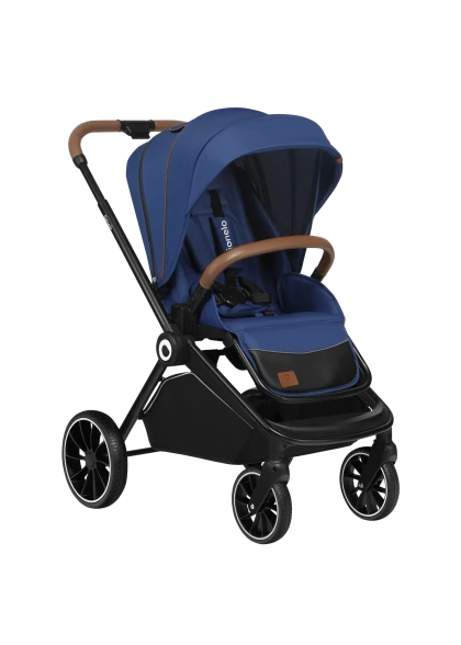 Wózek 2w1, gondola + spacerówka, od narodzin - Mika Blue Navy - Lionelo