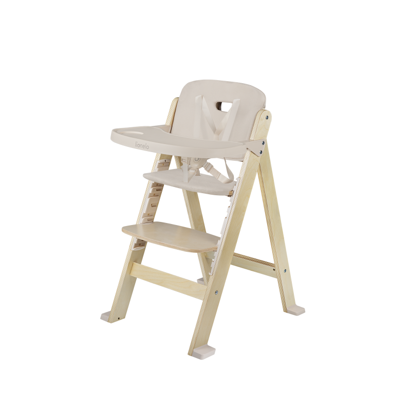 Krzesełko do karmienia Floris Beige Natural - Lionelo