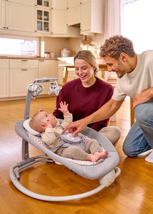 Lionelo Pascal Grey Dove — leżaczek bujaczek