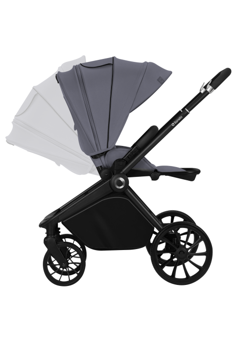 Wózek spacerowy wielofunkcyjny, amortyzowany, klamra magnetyczna - Mika Plus Grey Stone - Lionelo