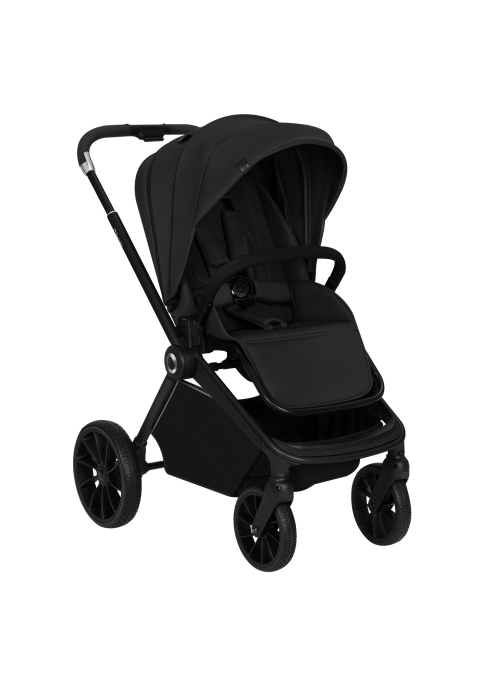 Wózek spacerowy wielofunkcyjny, amortyzowany, klamra magnetyczna - Mika Plus Black Onyx - Lionelo
