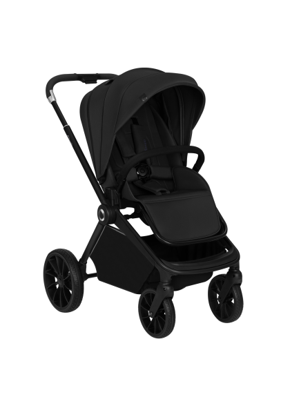 Wózek spacerowy wielofunkcyjny, amortyzowany, klamra magnetyczna - Mika Plus Black Onyx - Lionelo
