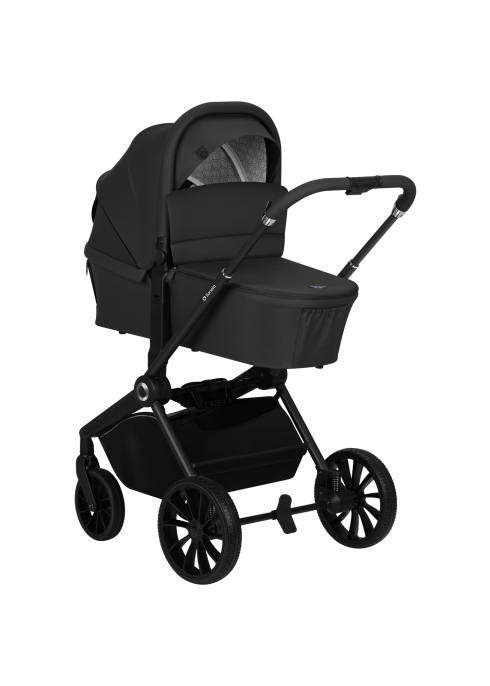 Wózek 2w1, gondola + spacerówka, amortyzowany - Mika Plus Black Onyx - Lionelo