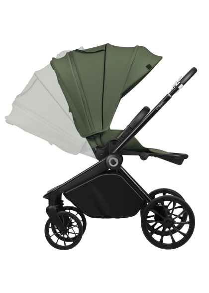 Wózek 2w1, gondola + spacerówka, amortyzowany - Mika Plus Green Olive - Lionelo