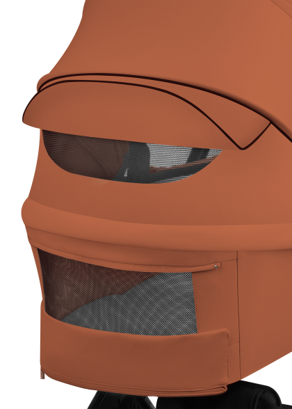Wózek 2w1, gondola + spacerówka, amortyzowany - Mika Plus Brown Rust - Lionelo