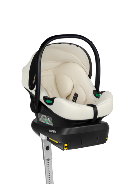 Fotelik samochodowy z bazą ISOFIX Lionelo Astrid i-Size Set Beige Cream - Zestaw 40-87 cm