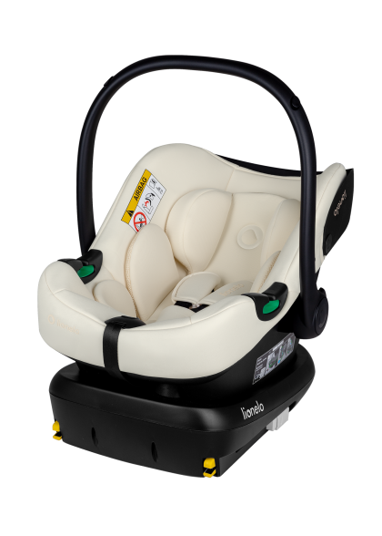Fotelik samochodowy z bazą ISOFIX Lionelo Astrid i-Size Set Beige Cream - Zestaw 40-87 cm