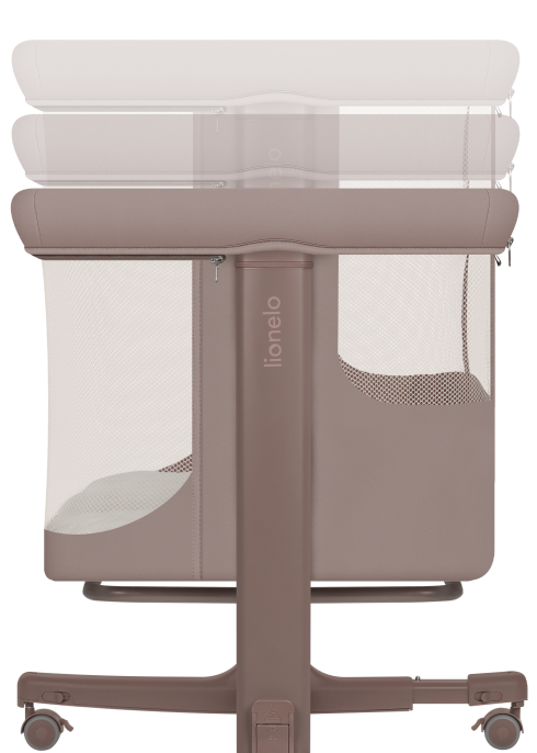 Łóżeczko dostawne 3w1 Lionelo Aurora Beige Taupe - Z funkcją kołyski
