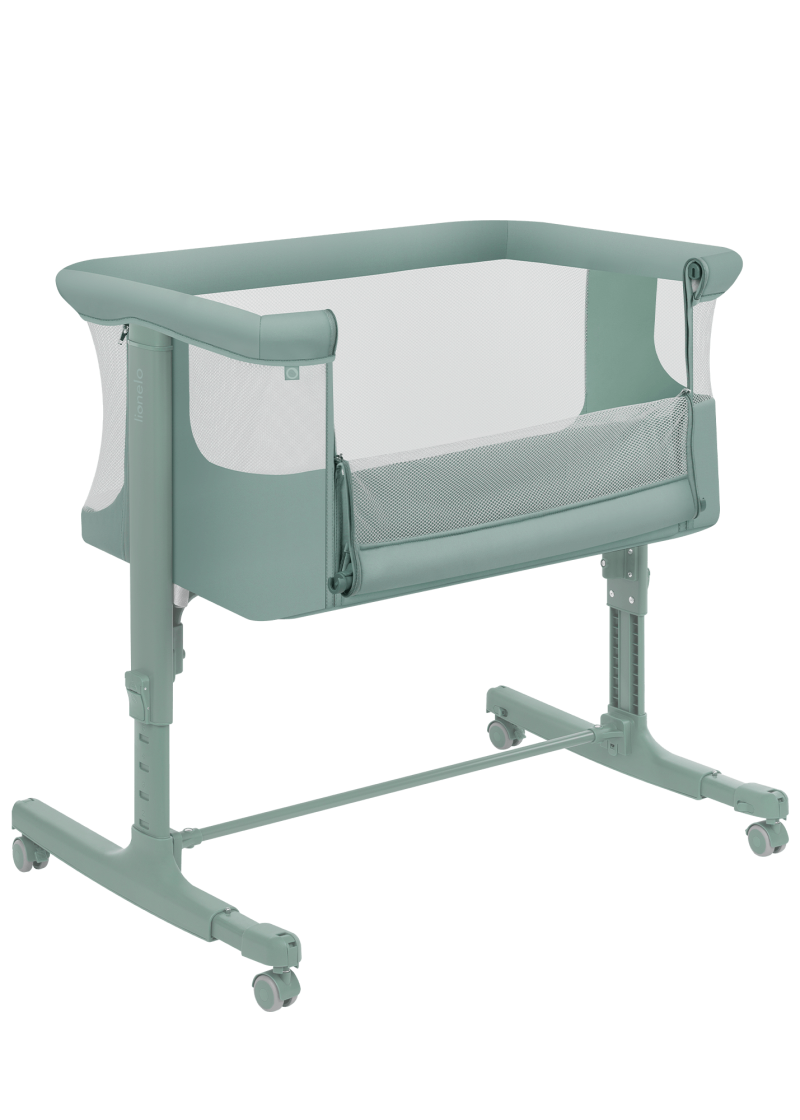 Łóżeczko dostawne 3w1 Lionelo Aurora Green Sage - Zdrowe podparcie pleców
