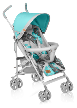 Wózek spacerowy lekki 7 kg, składany, do 15 kg - Elia Tropical Turquoise - Lionelo