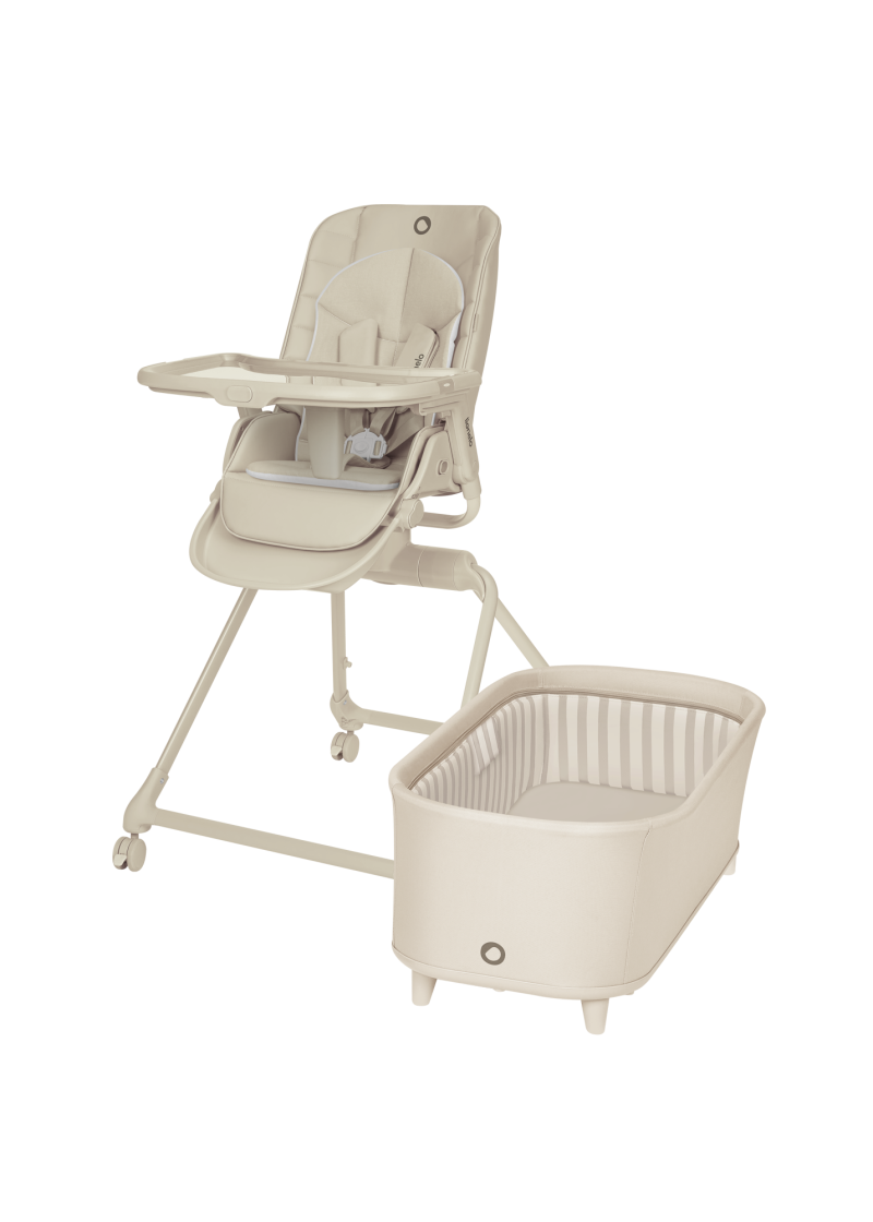 Krzesełko do karmienia 3w1 Lionelo Maddie Set Beige - Krzesełko, leżaczek i łóżeczko