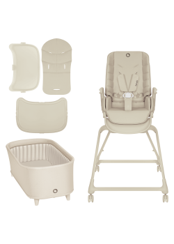 Krzesełko do karmienia 3w1 Lionelo Maddie Set Beige - Krzesełko, leżaczek i łóżeczko