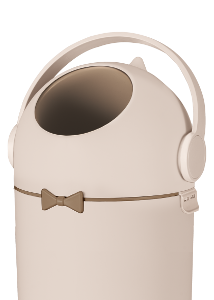 Kosz na pieluchy szczelny 10 l Purebin Beige Sand premium