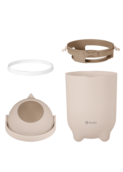 Kosz na pieluchy szczelny 10 l Purebin Beige Sand premium