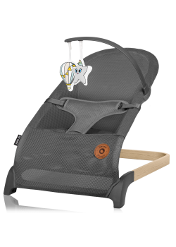 Leżaczek bujaczek June Air Grey Graphite - Lionelo