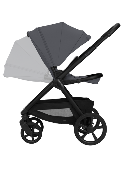Wózek 3 w 1 i-Size z oddychającym materacem Carmine Grey Stone