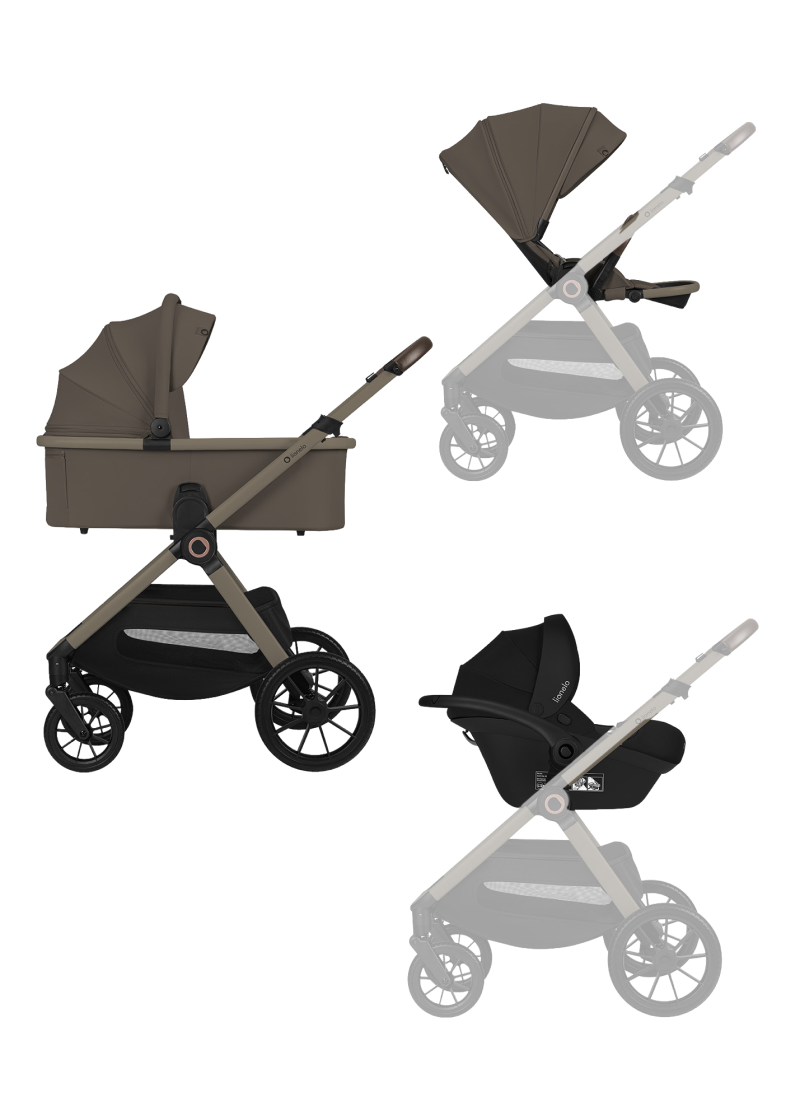 Wózek 3 w 1 z fotelikiem i-Size Layla Beige Taupe premium
