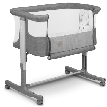 Lionelo Aurora Grey Concrete —  łóżeczko dostawne 3 w 1