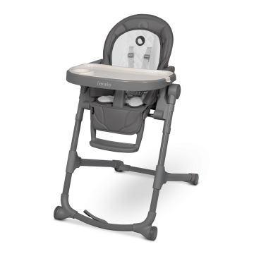 Lionelo Cora Plus Grey Stone — Krzesełko do karmienia z funkcją leżaczka