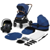 Lionelo Mika 3w1 Blue Navy — Wózek wielofunkcyjny z fotelikiem