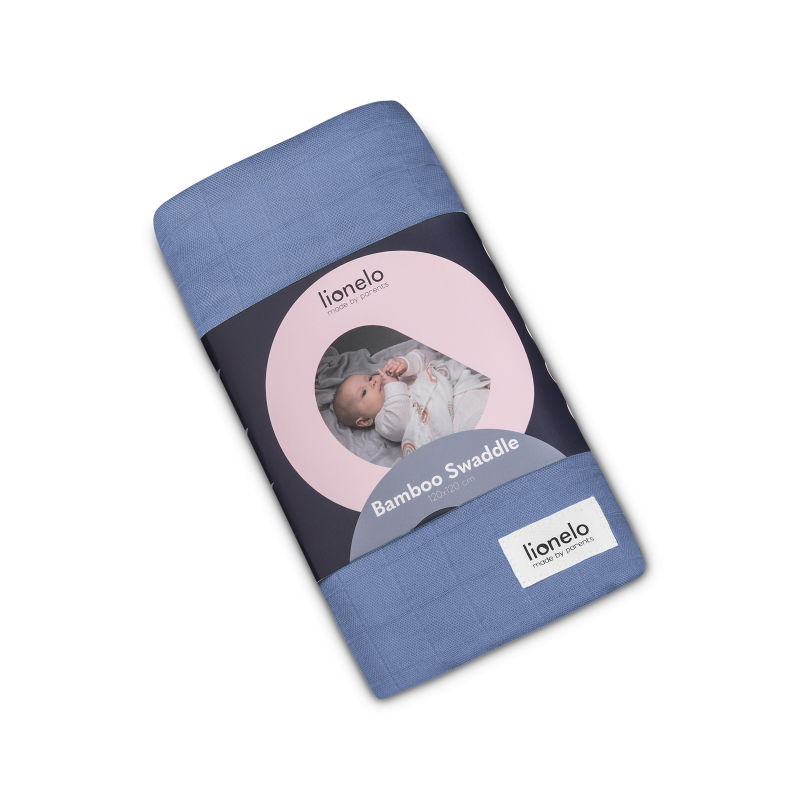 Фото - Дитяча постіль Lionelo Bamboo Swaddle Blue Denim — Otulacz dla dziecka 