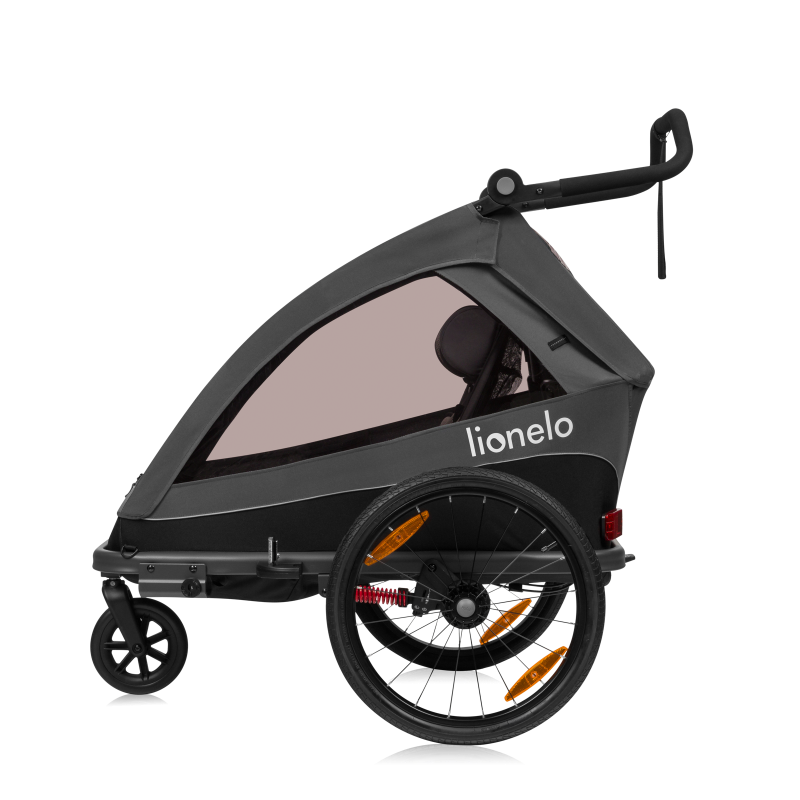 Lionelo Cama Grey Graphite — przyczepka rowerowa z funkcją wózka spacerowego