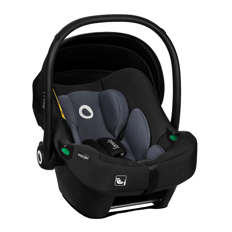 lionelo Astrid i-Size Set Black Grey — Fotelik samochodowy z bazą ISOFIX