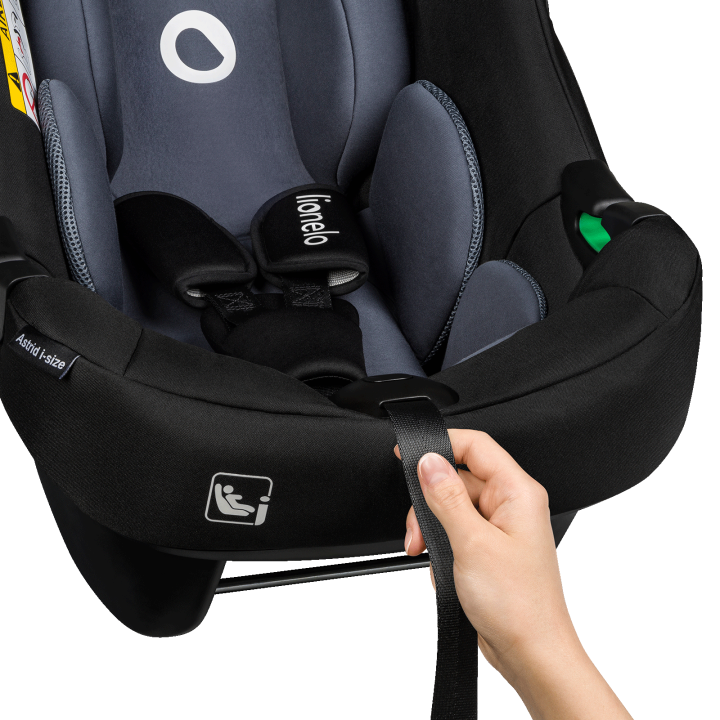 lionelo Astrid i-Size Set Black Grey — Fotelik samochodowy z bazą ISOFIX