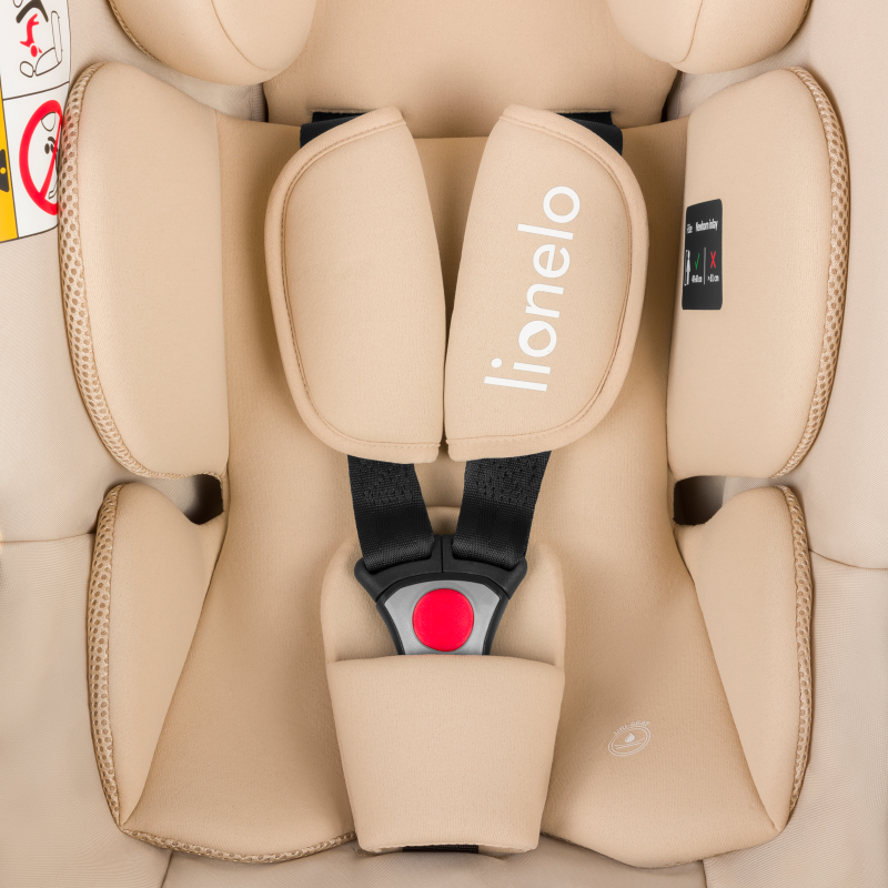 lionelo Astrid i-Size Set Beige Sand — Fotelik samochodowy z bazą ISOFIX