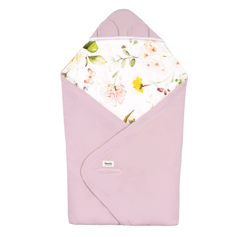 Lionelo Travel Swaddle Blanket Pink Flower — Otulacz do fotelika