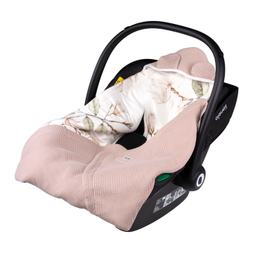 Lionelo Travel Swaddle Blanket Beige Magnolia — Otulacz do fotelika