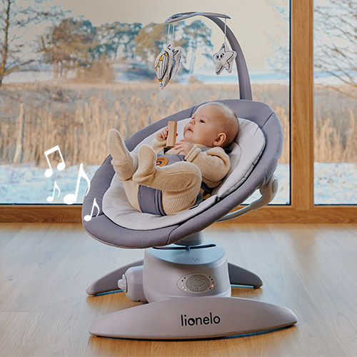 Lionelo Mell Grey Stone — Babywippe