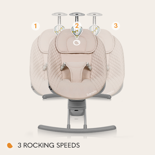 Lionelo Rio Beige Latte — Bouncer - rocker