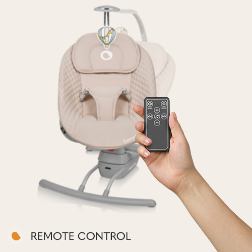 Lionelo Rio Beige Latte — Bouncer - rocker