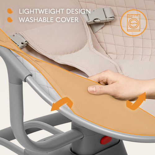 Lionelo Rio Beige Latte — Bouncer - rocker