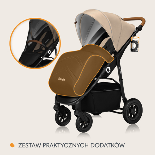 Lionelo Natt Beige Sand — Wózek spacerowy