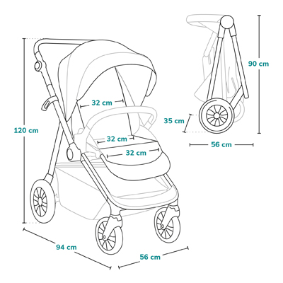 Lionelo Natt Beige Sand — Wózek spacerowy