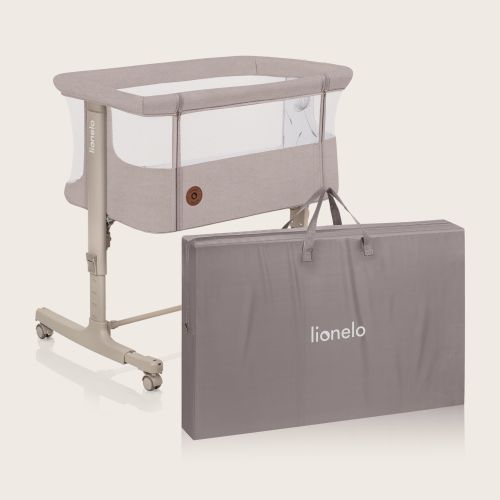 Lionelo Aurora Beige Capiccino — Łóżeczko dostawne 3w1