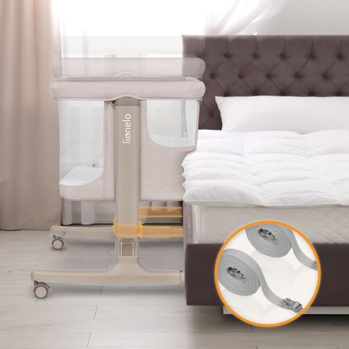 Lionelo Aurora Beige Capiccino — Łóżeczko dostawne 3w1