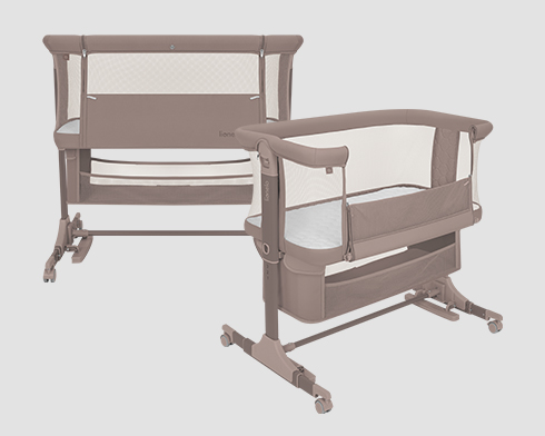 Łóżeczko dostawne i kołyska beżowe