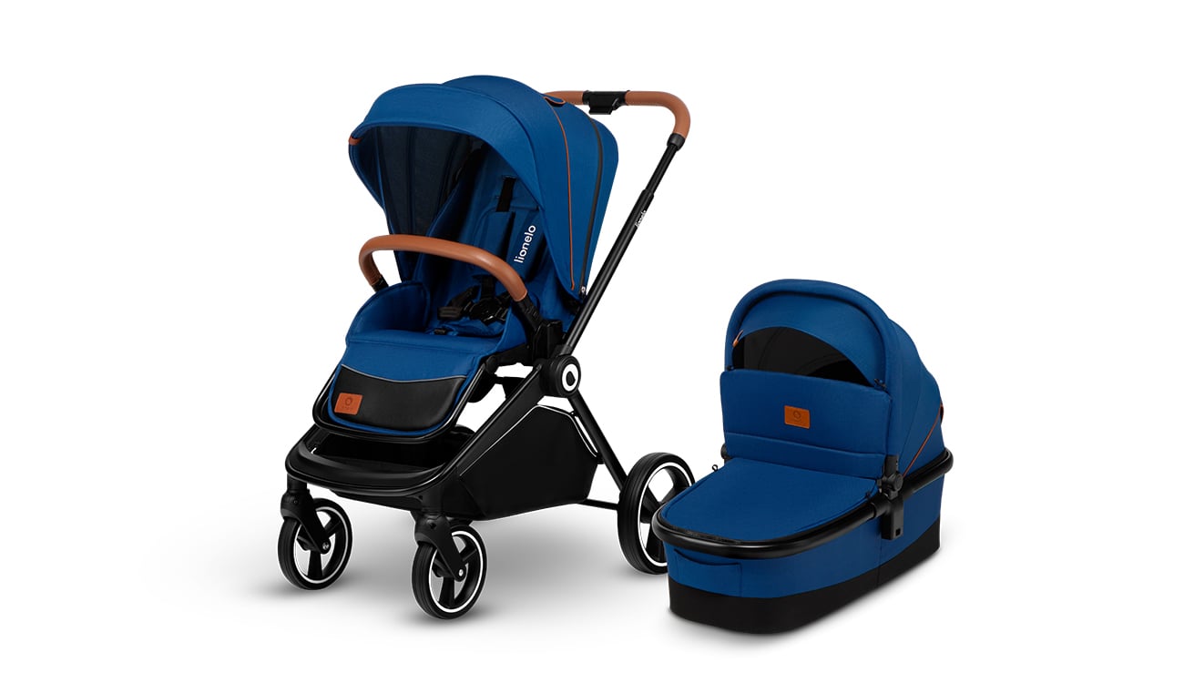 Zestaw dla dziecka i rodzica — wózek wielofunkcyjny 2 w 1 Lionelo Mika Blue Navy
