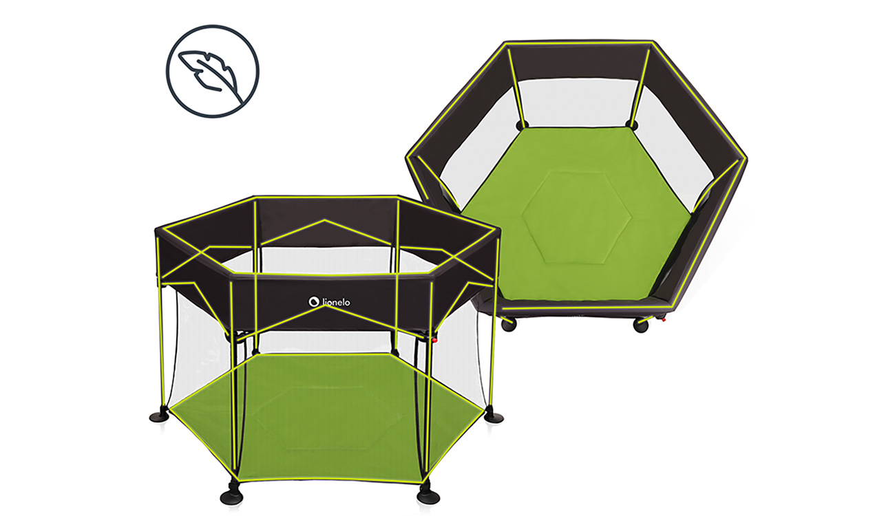 Kojec dla dziecka Lionelo Roel Green Lime