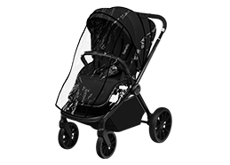 wózek spacerowy z folią przeciwdeszczową